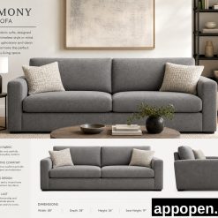 Harmony Fabric Sofa